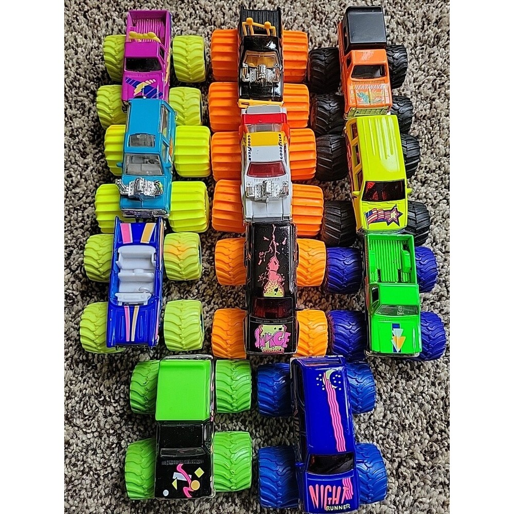 (11) Road Champs 1:64 Monster Truck Bog Buster Mud Slinger HOG Heatwave Towing